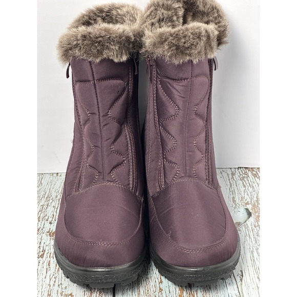 Flexus Italian Shoes - Flexus Italian Comfort Women's Burgundy Snow Boots Size 38 (7.5-8)